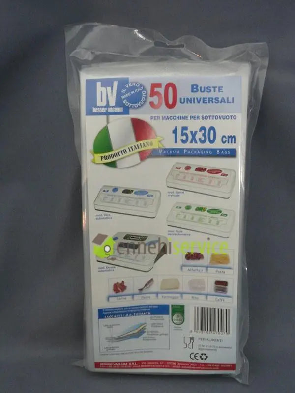 Buste sacchetti sottovuoto 15x30 50pz Besser Vacuum BESSER VACUUM