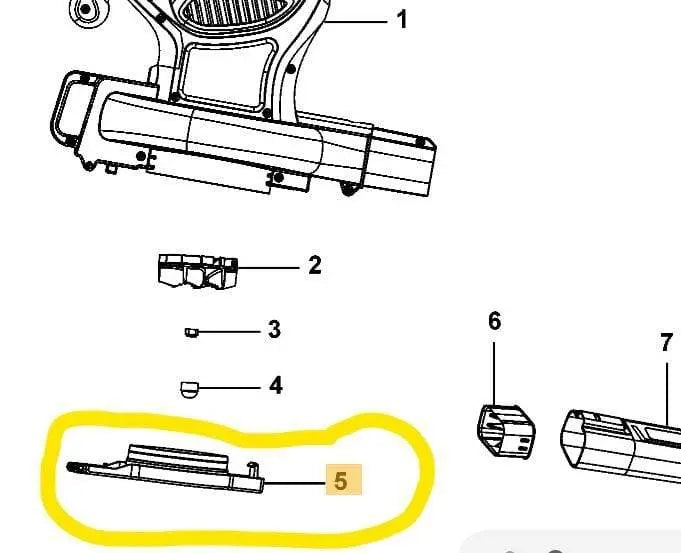 Coperchio ventola motore per soffiatore aspiratore delle foglie Black+Decker GW2500 typ1 BLACK+DECKER