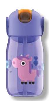 Kids Flip Straw Bottle colore viola ZOKU ZOKU