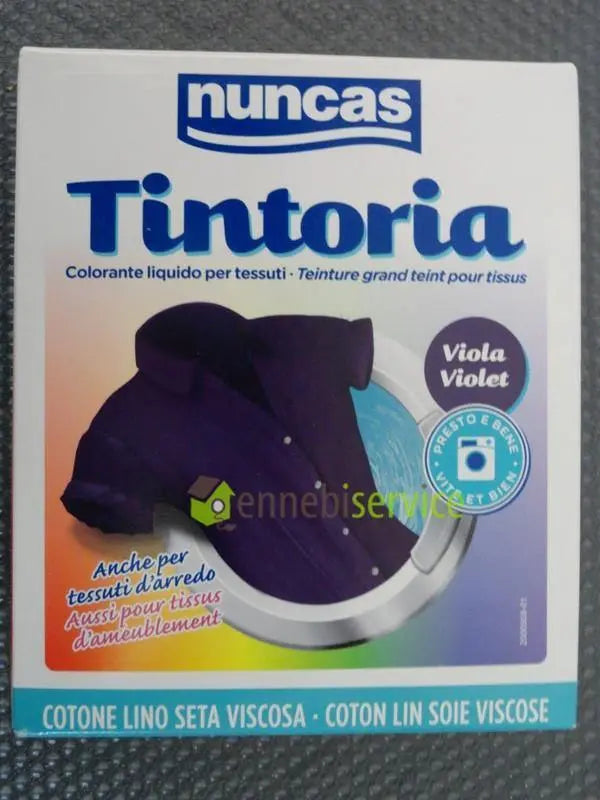 tintoria cotone viola 100 ml colorante liquido + 100 g fissatore polvere NUNCAS